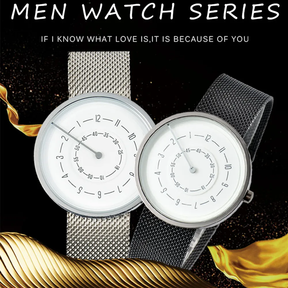 

KCHKE 2020 new steel mesh men's watch top luxury brand waterproof quartz watch men's casual sports watch Relogio Masculino