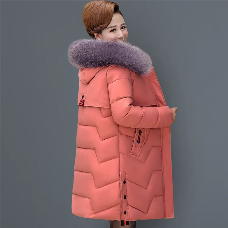 Женская зимняя одежда среднего возраста, хлопок, jacket40-50years, старый темперамент, тонкая пуховая куртка, зимняя женская куртка, Новинка