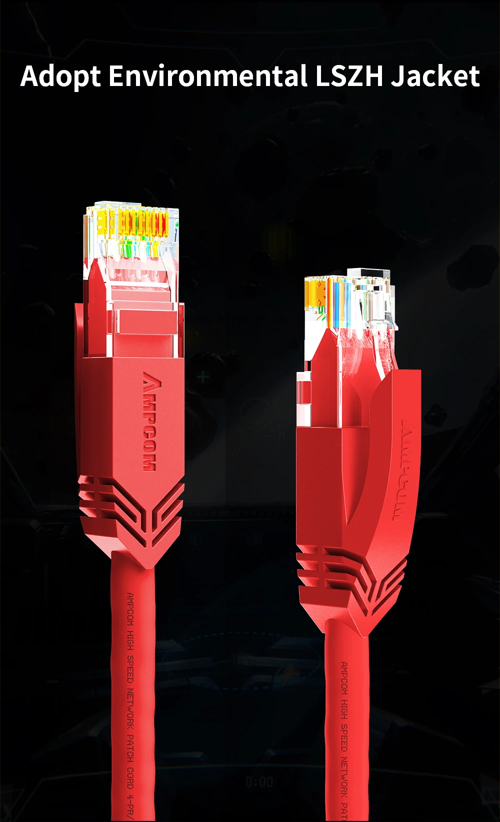 AMPCOM CAT6A Ethernet Cable 10Gbps RJ45 LAN Network Cable, High Speed Gaming UTP Patch 24AWG Strand Wire for Computer, PS5, Xbox AMPCOM CAT6A Ethernet Cable 10Gbps RJ45 LAN Network Cable, High Speed Gaming UTP Patch 24AWG Strand Wire for Computer, PS5, Xbox
