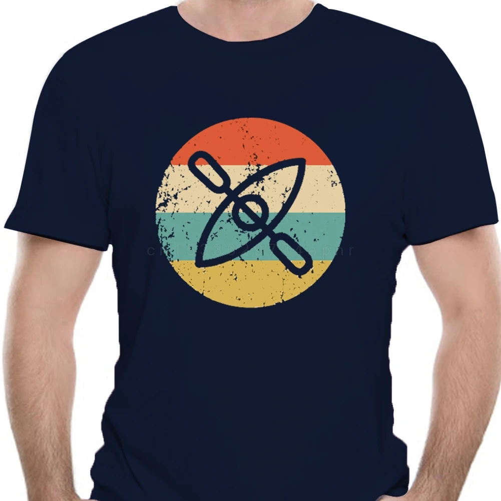 Mens Camicia-Retro Kayak Kayak T-Shirt - Kayak Icona Camicia Casual Tee Shirt