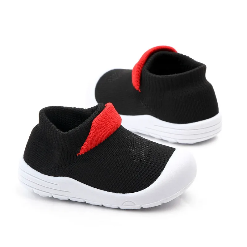  Knit Cotton Baby Shoes Newborn Girl Boy Shoes Anti-Slip Sneakers Toddler Soft Soled First Walkers S