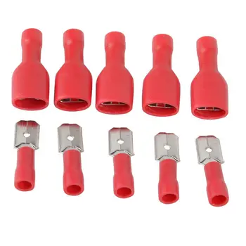

100Pcs Female & Male Insulated Spade Wire Crimp Terminal Cable Connectors Kit
