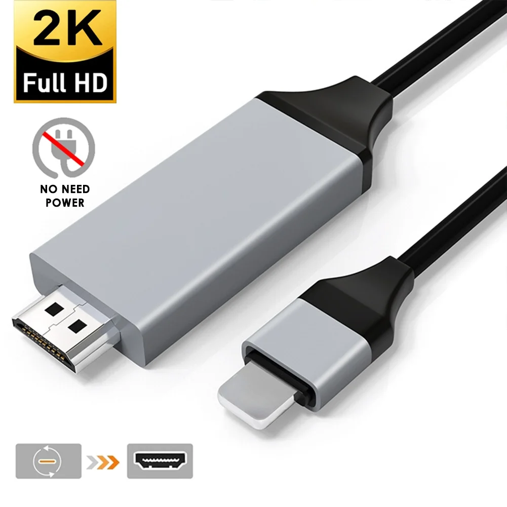 Iphone Tv Cable Hdmi 1080p Lightning Ios Adapt | Lightning Hdmi Adapter Working - 2m Aliexpress