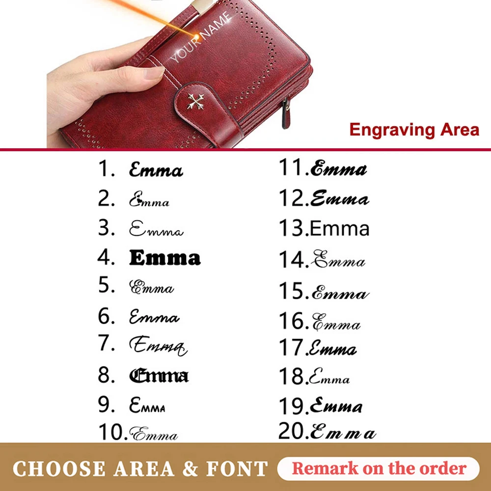 Hot Custom Name Women Wallets Name Engraving Hollow Out Long Wallet Fashion Top Quality PU Leather Card Holder Wallet For Women