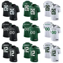 Нью-Йорк Высокое качество Джетс на заказ Joe Namath 12 Le'Veon Bell 26 Jamal Adams 33 Sam Darnold 14 Мужская Женская Молодежная Джерси