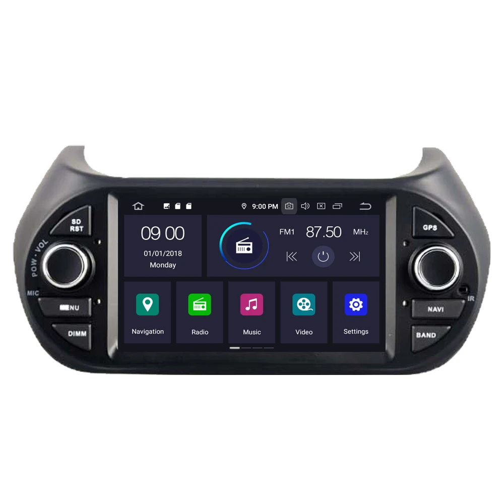 Top For Fiat Fiorino Qubo For Citroen Nemo For Peugeot Bipper Android 9.0 Autoradio Radio Stereo GPS Navigation Multimedia Player 1
