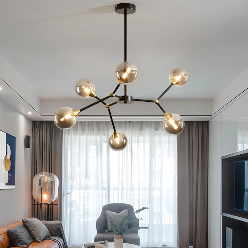

Nordic tree branch chandelier G9 led living room dining room bedroom decorative molecular lamp design art chandelier