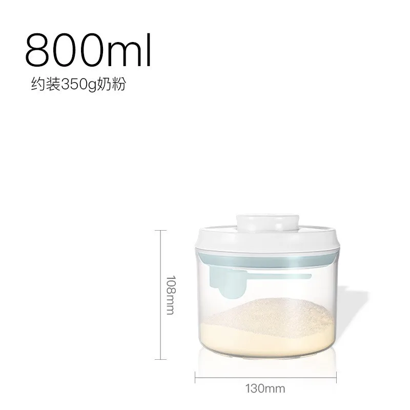 Герметичный контейнер для сухого молока, Круглый герметичный диспенсер, без бисфенола, герметичный контейнер для хранения пищевых закусок - Цвет: 800ml
