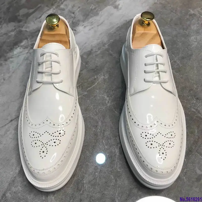 

Shoes Fashion Brogue Men Leather Formal Dress Shoes Man Comfortable Office Party Footwear