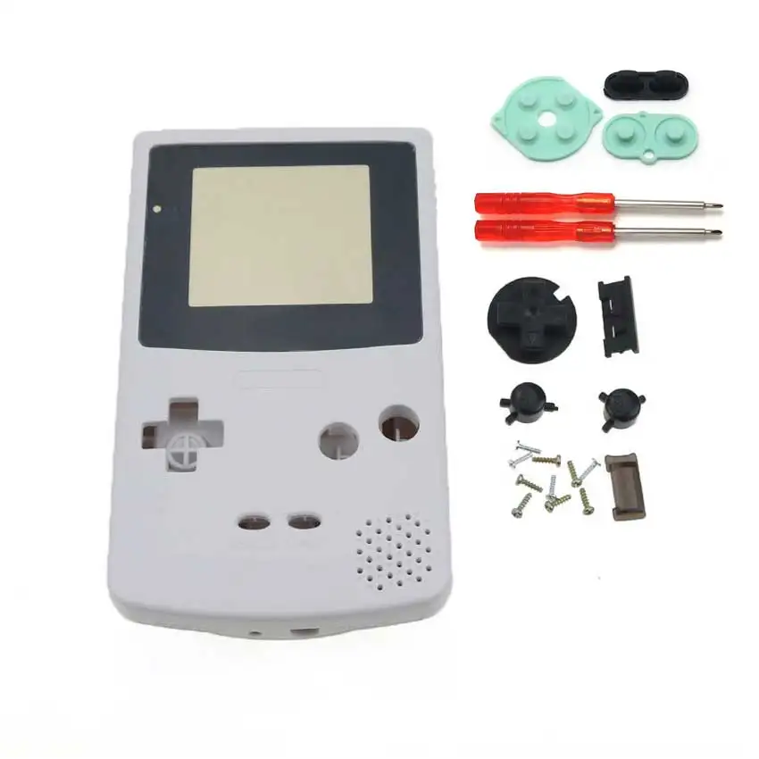 White YuXi полный корпус оболочки замена крышки для nintendo Gameboy цвет GBC ремонт части игровой консоли с отверткой инструменты - Цвет: White