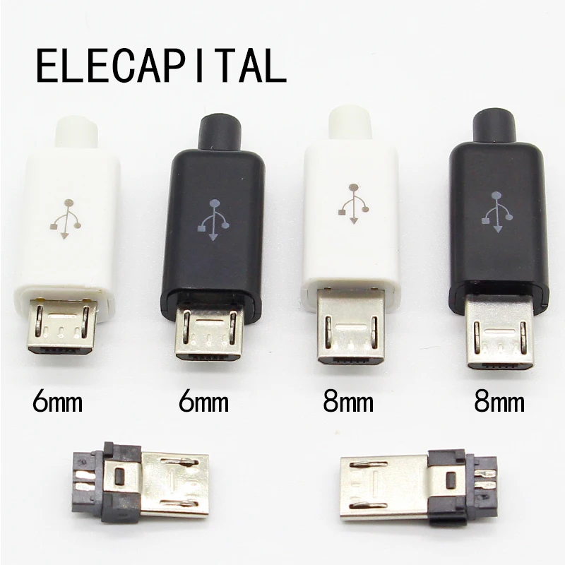 10 шт. 5 штырьков Micro USB штекер коннектор зарядное устройство 5P разъем для зарядки 4