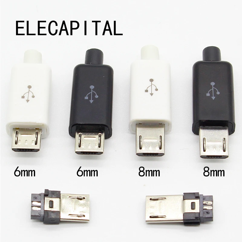 Gimax 10PCS Micro USB 5P,5-Pin SMD SMT Micro USB Jack,5Pins Micro USB Connector Tail Charging Socket Gimax 10PCS Micro USB 5P,5-Pin SMD SMT Micro USB Jack,5Pins Micro USB Connector Tail Charging Socket