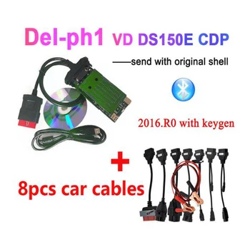 

2020 Best Quality New VCI with bluetooth OBD2 diagnostic tool for delphis VD DS150E CDP 2016.R0 keygen obd scanner for car truck