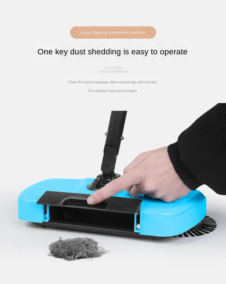 Dust-free Sweeping Machine Broom Garbage Shovel Combine Lazy Invention Push Broom Can Elderly Pregnant Women Use 2020 New E11366