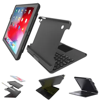 

For iPad/pro9.7/air2 360 ° Rotating Colorful Lighting Bluetooth Keyboard Case Case Cover Cover Slim Stand Leather Case#G35