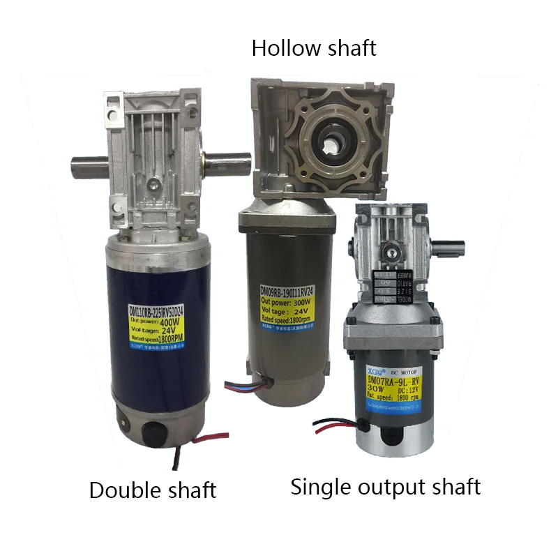 250W,  12V/24V, RV030 worm gear reducer, high torque, reversible, low speed motor