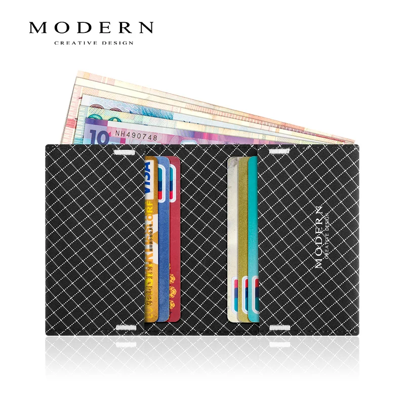 

Modern Ripstop Fabric Bifold Men Wallet Super Slim Card Holder Machine Washable Durable and Waterproof Designer wallets famous