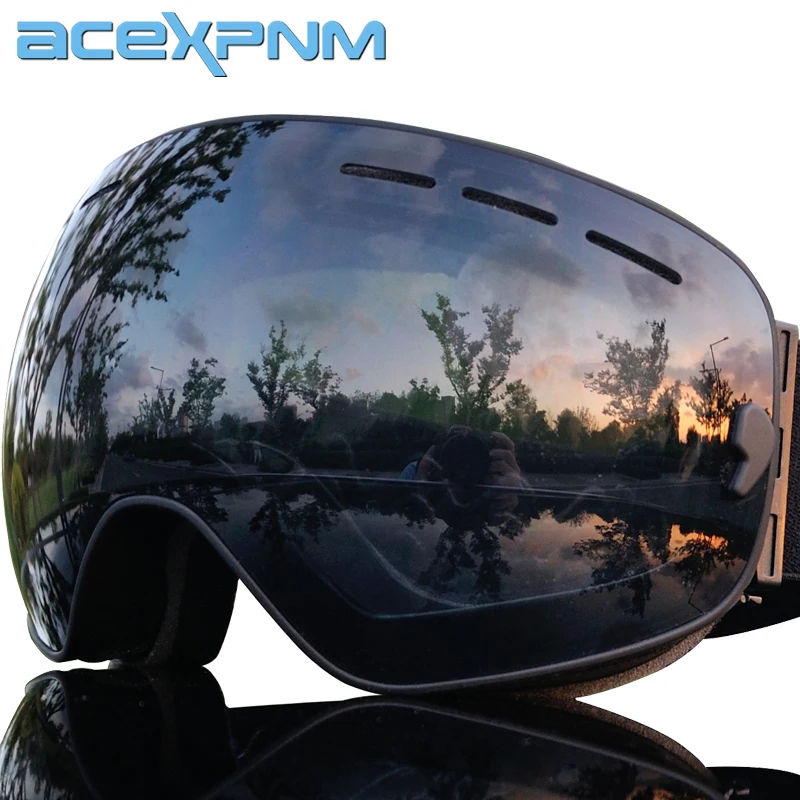 ACEXPNM брендовые лыжные очки для мужчин и женщин, очки для сноуборда, очки для катания на лыжах с защитой от уф400 лучей, лыжные очки, противотуманные лыжные маски