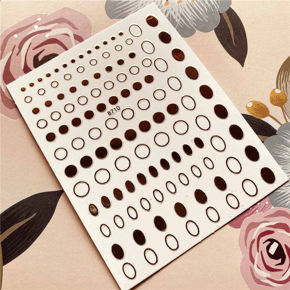 Горячее тиснение серия треугольник квадратный круг 3D наклейка для ногтей