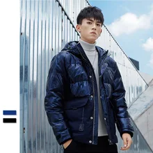 Осень-зима, новейшие мужские пуховики, мужские модные толстые теплые парки, белые пуховики на утином пуху, повседневные мужские водонепроницаемые пуховики