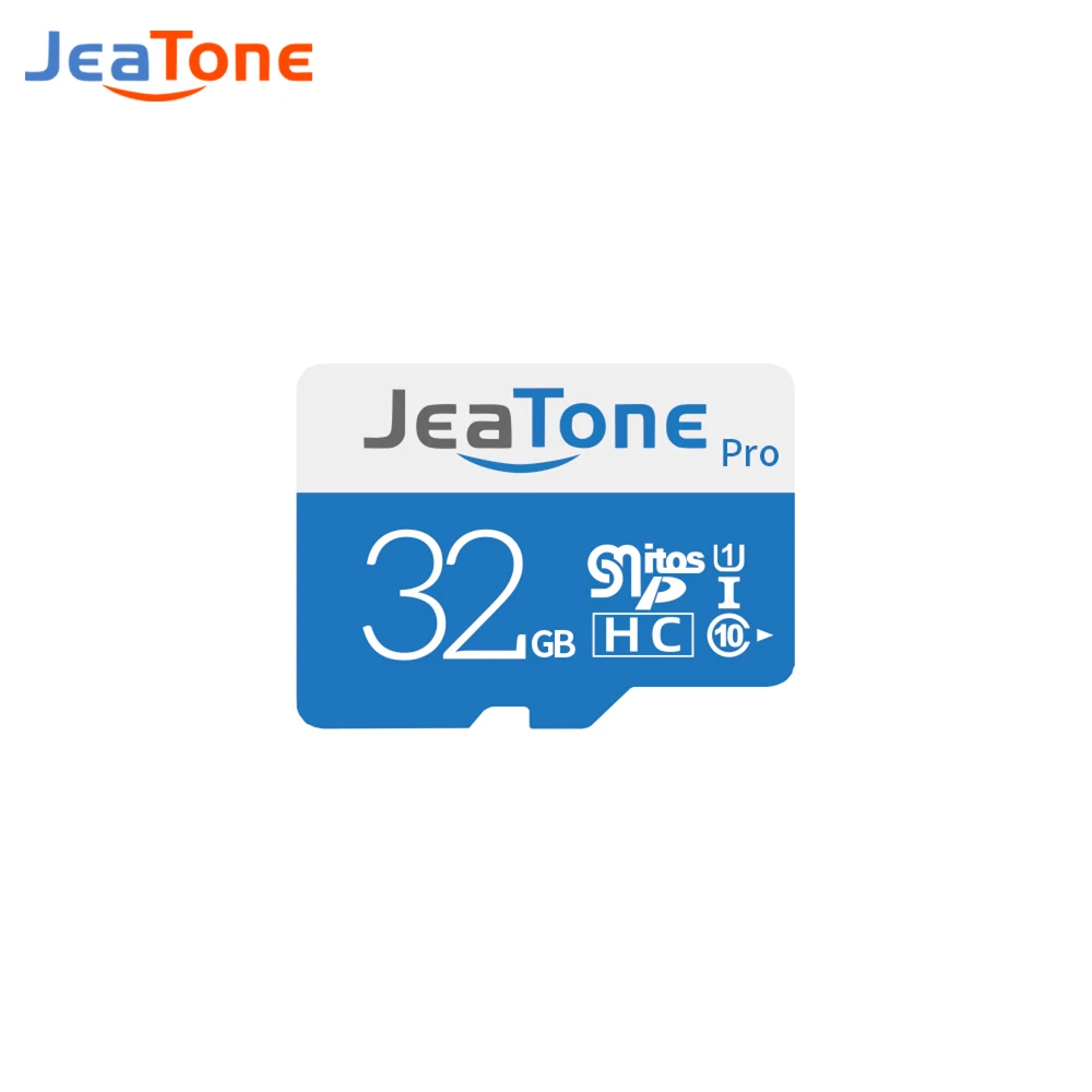 Jeatone 32G SD Memory Card Class10 for Video Intercome, Competely Support Our Video Intercom System jeatone wifi ip video door phone video intercom 7 touch screen 960p remote unlock code keypad rfic card access control system