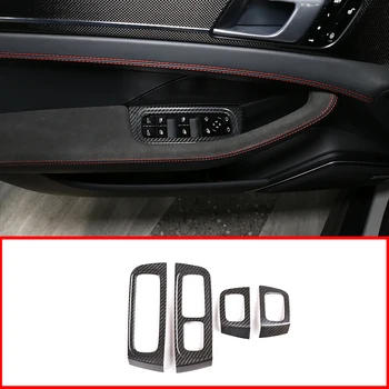 

Real Carbon Fiber For Porsche Panamera 2017-2020 Window Lift Decoration Frame Cover Trim Car interior Accessories 4pcs