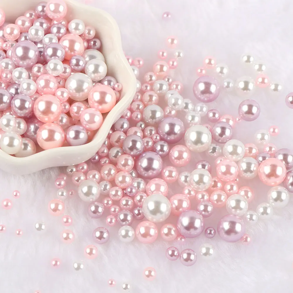 10g abs beads Random Mix 3-10mm No Hole ABS Imitation Pearl Bead For Vase Filler Makeup Brush For DIY Jewelry Making Decor F0912