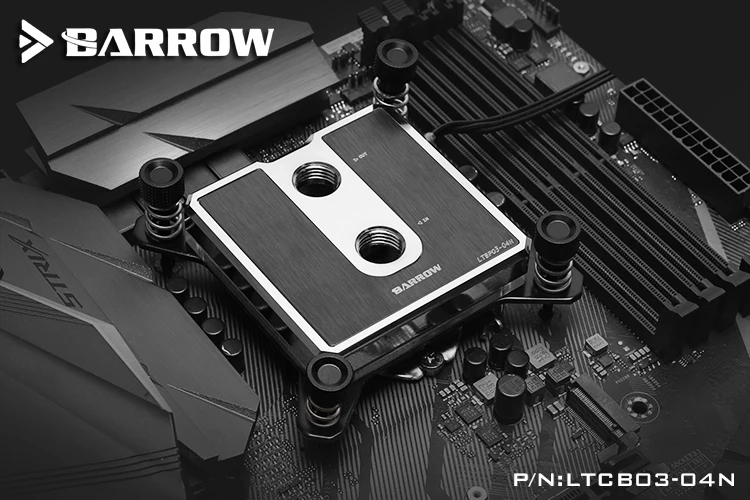 Курган cpu водоблок для платформы INTEL LGA-115X(короткая серия латунь/POM) струйный тип микро водный