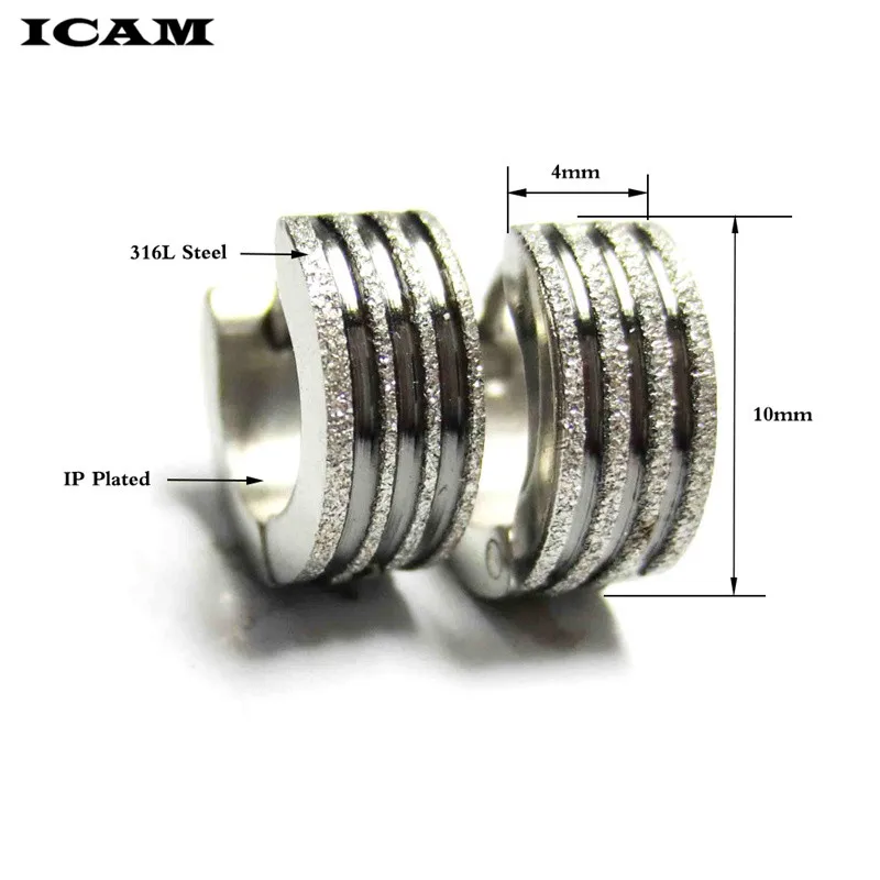 ICAM свинцово-никелевая нержавеющая сталь маленькие кольца-серьги панк рок серьги-кольца для женщин или мужчин