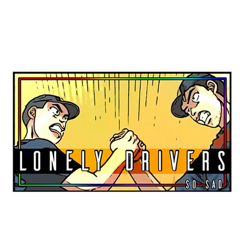

13cm x 7cm Lonely Drivers (Initial-D) Slap Sticker Cartoon Car Styling Car Window Bumper Vinyl Decal Funny Car Stickers