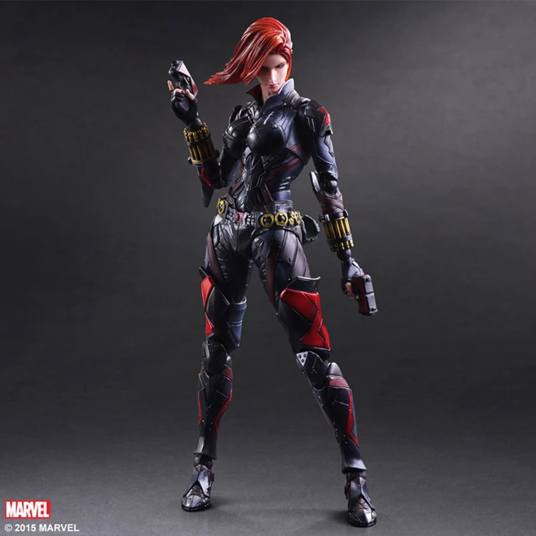 Marvel, Мстители, Человек-паук, Капитан Америка, железный человек, Человек-паук, ПВХ, фигурка, Коллекционная модель, игрушка для детей, Рождественская игрушка - Цвет: Black Widow