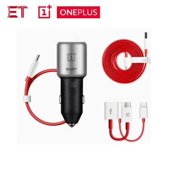 

Official OnePlus Warp Charger 30W Car Charger Input 12V 24V 4.5A Output 5V 6A Max Charge Cable OTG Cable Type-C 3.5MM For Phone