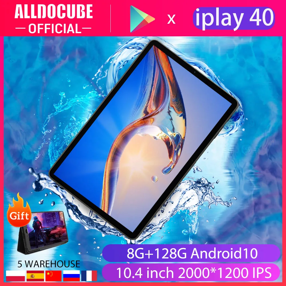 Alldocube iPlay40 10,4 Tablet PC 2000*1200 5G WiFi 4G LTE UNISOC T618 Octa Core 8GB RAM 128GB ROM Android 10 Dual Wifi tipo-C