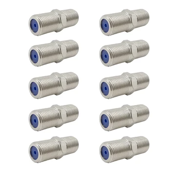 

10Pcs F81 F-Type Barrel Connectors High Frequency 3GHz F Female Jack to F Female Jack F Type Adapter Couplers Connector