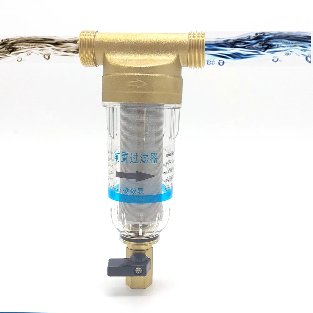 Water Filters Front Purifier Copper Lead Pre-filter Backwash Remove Rust Contaminant Sediment Pipe Stainless Steel Central