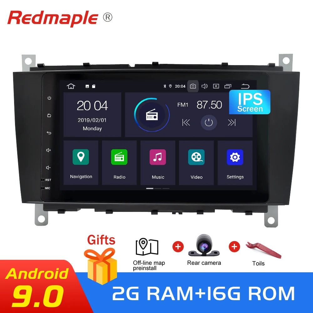 Android 9 0 автомобильный DVD плеер GPS навигация Мультимедиа Стерео для Benz R171 W171 SLK 2004 2011