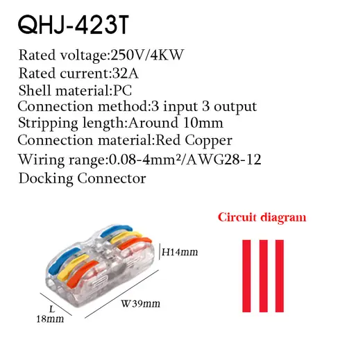 Wire Electrical Connectors Din Rail Type Fast Universal Compact Conductor Wiring Cable Connector LED Push-in Butt Terminal Block - Image 12