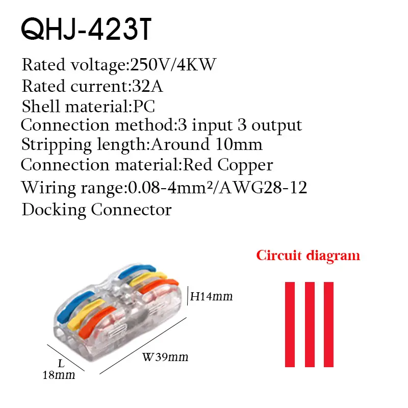 Wire Electrical Connectors Din Rail Type Fast Universal Compact Conductor Wiring Cable Connector LED Push-in Butt Terminal Block - Image 12