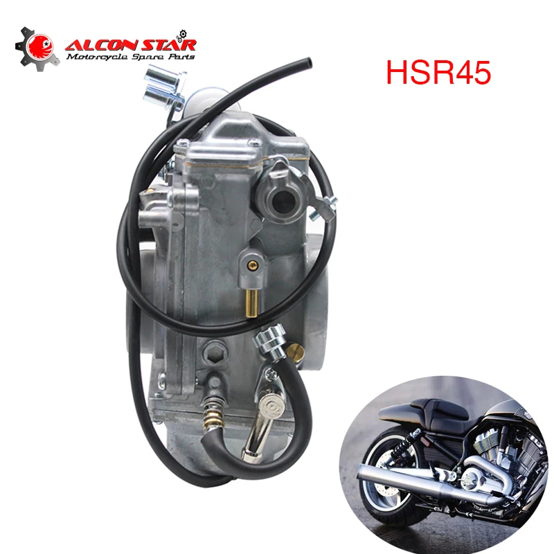 Alconstar Mikuni Стандартный карбюратор HSR45 45 мм TM45 Flatslide Carb для Harley FLH FLHR FLHTCSE VRSC VRSCD