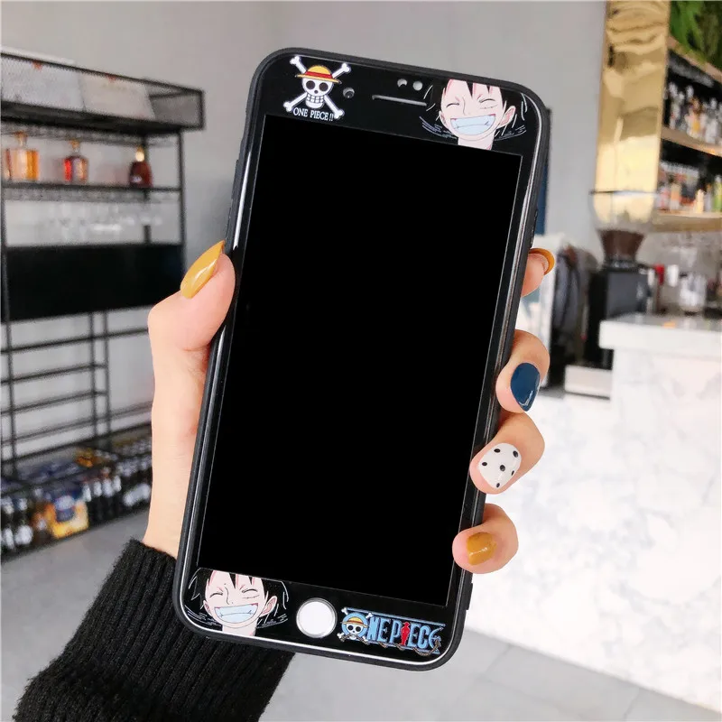 Прекрасная полная Защита экрана для iPhone11Pro Max 8 7plus 3D мягкий край мультфильм закаленное стекло для iPhone 6S 7 8 Передняя пленка - Цвет: L