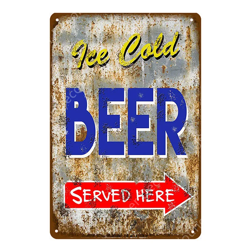Металлический плакат с холодным пивом, декор для коктейля, вина, бара, винтажный металлический знак, для паба, клуба, отеля, художественный подарок для дома, настенная живопись, доска, YI-094 - Цвет: YD4151EI