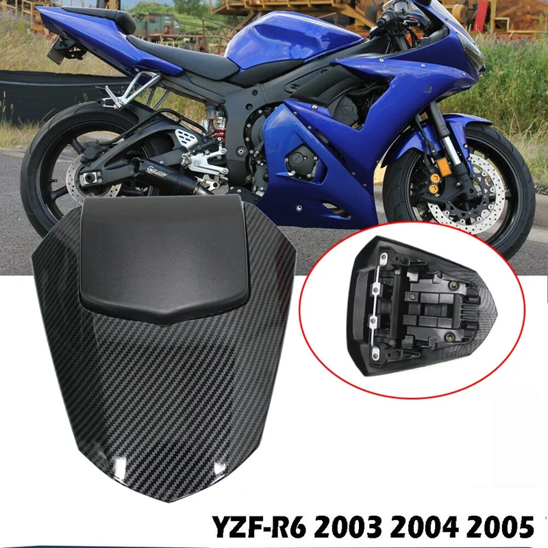 Motorcycle Rear Passenger Pillion Seat Cowl Cover for Yamaha YZF R6 2008-2016 Carbon Fiber |
