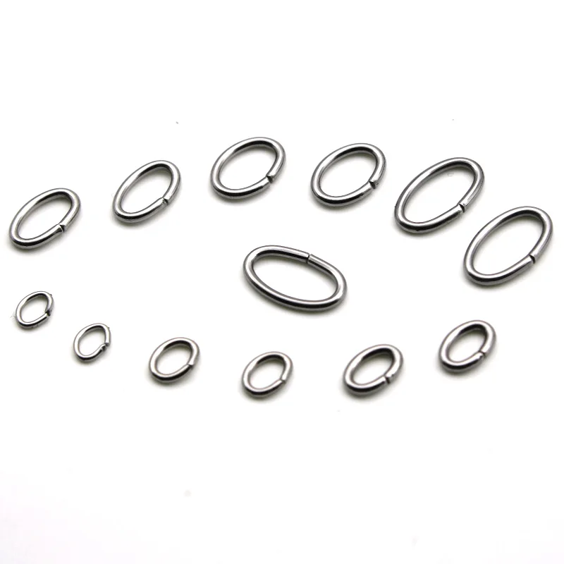 100 teile/los 4x5mm/5x8mm Edelstahl Oval Binderinge Offenen Split Ring Anschlüsse für DIY Schmuck Machen Liefert Großhandel