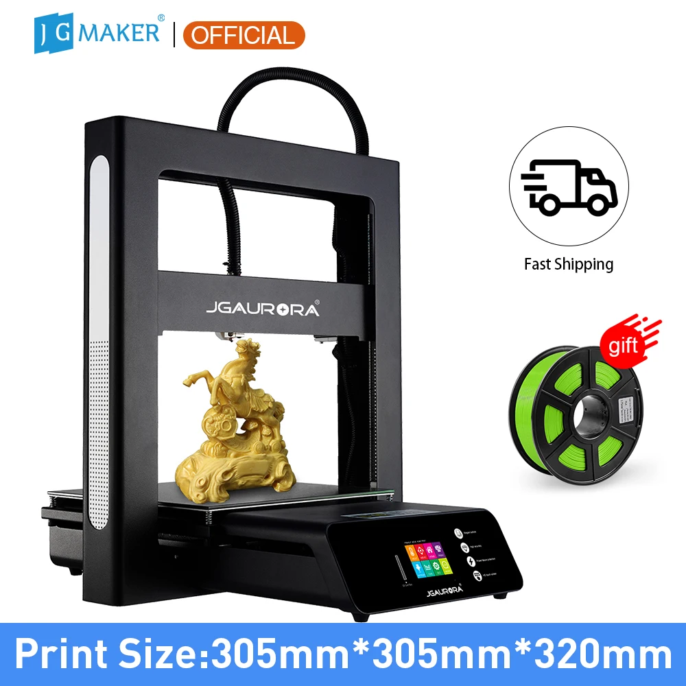 JGMAKER JGAURORA A5S FDM 3D принтеры легкая сборка 32 бит материнская плата с постройкой