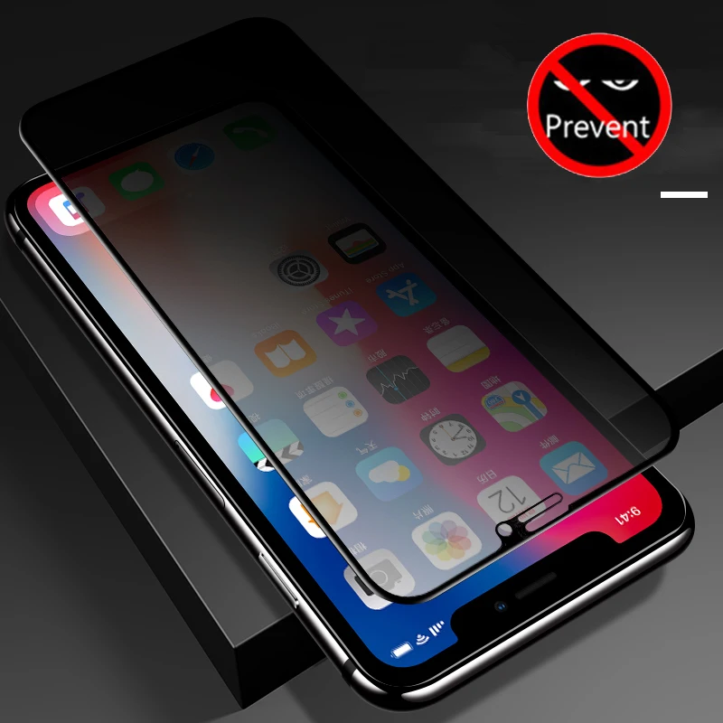 

Screen Protector For IPhone XS MAX 7 8 6s Plus XR Anti Spy Peeping Privacy Tempered Glass Protective On The For IPhone XS MAX
