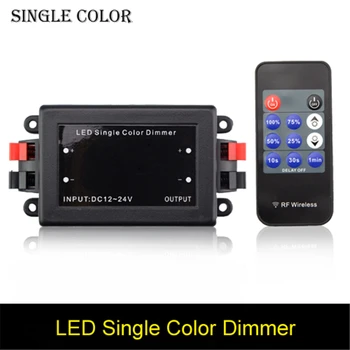 

DC12-24V Mini 11 key RF Wireless Remote Brightness Dimmer Switch Controller for 5050 3528 3014 Single Color LED Strip Light