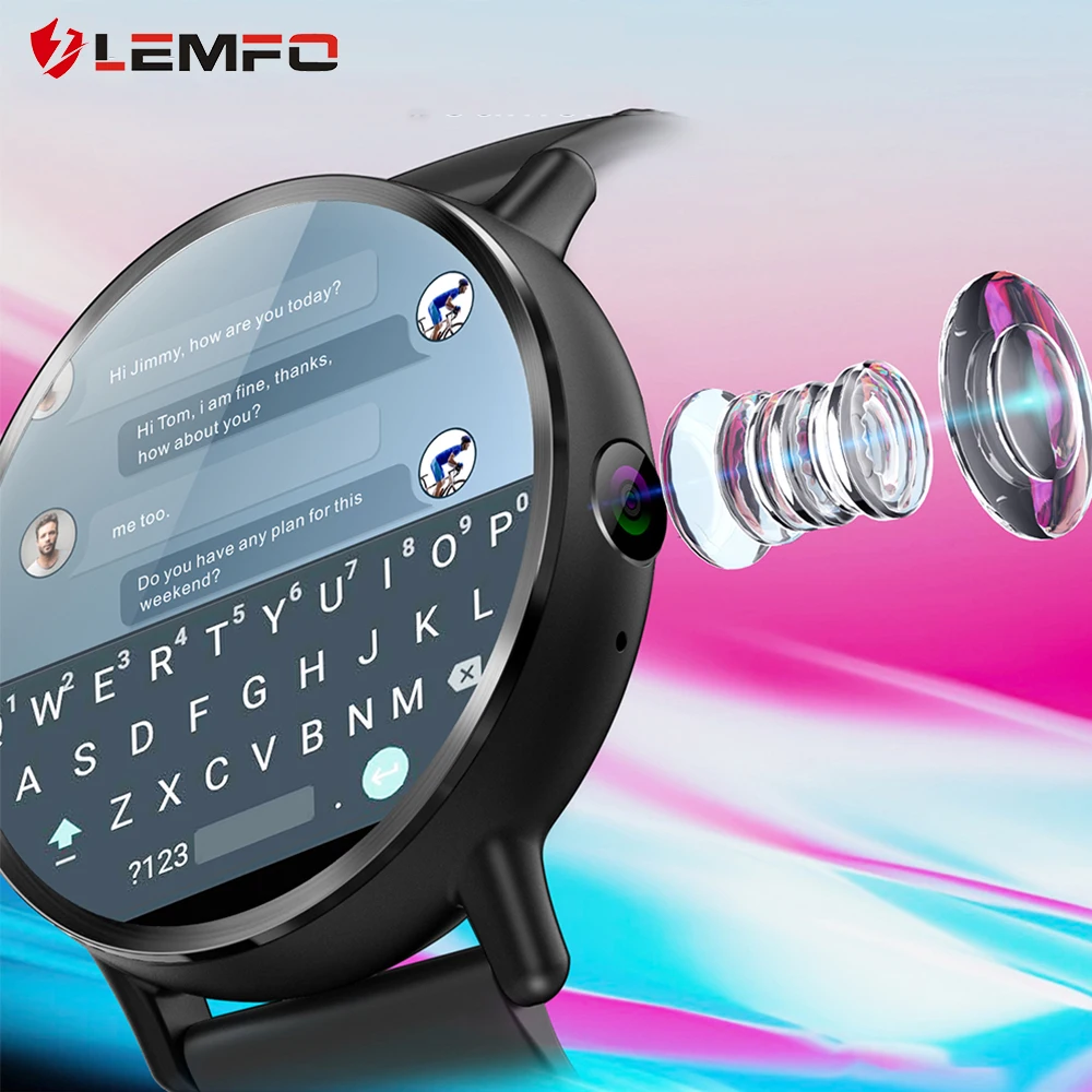 Смарт часы LEMFO LEM X 4G Android 7 1 8 Мп GPS камера экран 2 03 дюйма аккумулятор 900