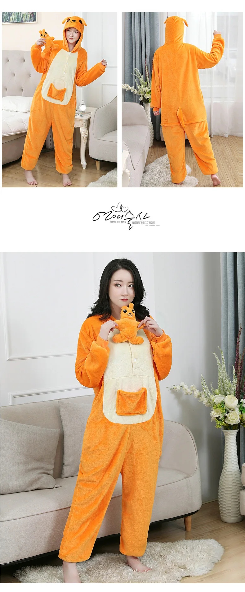 Kangaroo Kigurumi костюмы-комбинезоны для мужчин и wo мужчин прекрасный с капюшоном животных мультфильм пижамы Синяя Акула любителей с длинным рукавом Косплей