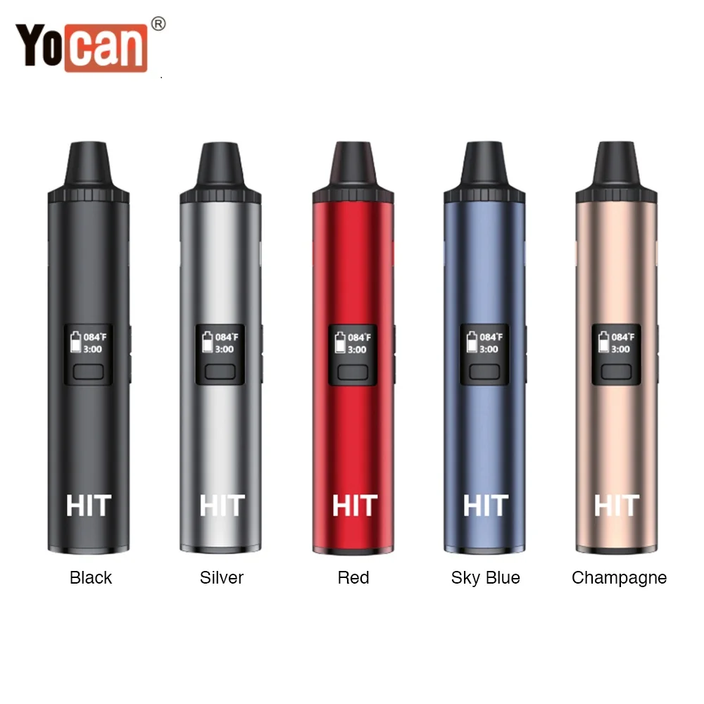 Original Yocan Hit Dry Herb Vaporizer 1400mAh battery &amp Ceramic heating chamber Type-C charging fast vape kit vs IShred | Электроника