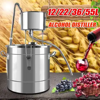 

New 12/20/40L Stainless Steel Distiller Moonshine Copper Home Alcohol Water Essential Oil Brewing Kit